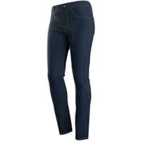 Women's skinny jeans La Sportiva Eldo 2.0, dark blue with contrast stitching and button closure.