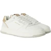 White Björn Borg Trophy T2700 women's sneakers with gold accents and textured sole.