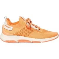 Orange TBS Jellina women's sneakers with mesh upper, white sole, and lace-up closure.