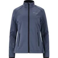 Women's softshell jacket Endurance Zora XCS, dark gray, zip front, high collar, zip pockets, subtle logo on chest.