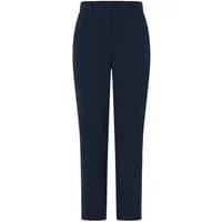 Women's straight joggers by b.young Danta, navy blue with an elastic waistband and tapered legs.