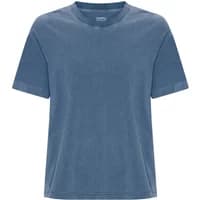 Blue women's T-shirt by Colorful Standard, short sleeves, crew neck, soft fabric.