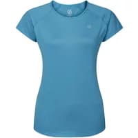 Blue women's T-shirt by Dare 2B, short sleeves, round neck, subtle logo on chest.