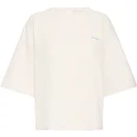 Cream-colored women's T-shirt by Ichi with wide sleeves and a relaxed fit.