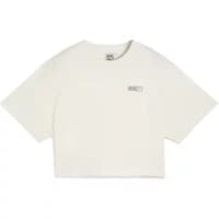 White Puma Relaxed women's T-shirt with short sleeves, crew neck, and small Puma logo on the chest.