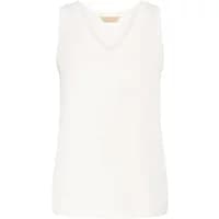 White women's tank top CULTURE Base Gith VN with V-neck and sleeveless design.