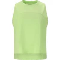 Lime green women's tank top Endurance Terminus with sleeveless design and high neckline.