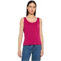 Women's tank top Urban Classics Modal Loose, magenta color, sleeveless, scoop neck, relaxed fit.