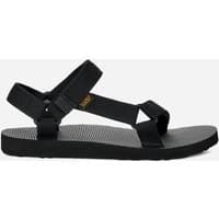 Black women's TEVA Original Universal Sandals, size 3, with adjustable straps and textured footbed.