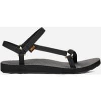 Women's black TEVA Original Universal Slim Sandals, size 7, with adjustable straps and textured footbed.