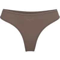 Brown women's thong by Björn Borg with subtle logo on waistband.