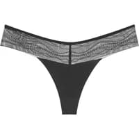 Black women's thong with lace waistband, Triumph Breathe & Lift Smart design.