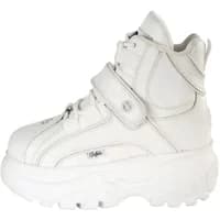 White Buffalo London women's trainers with chunky platform sole and velcro strap.