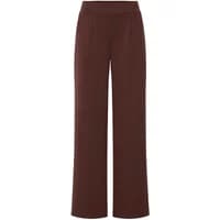 Brown women's trousers, high-waisted, wide-leg design, by b.Young BYRizetta 2.