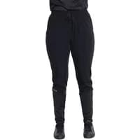 Black women's Dobsom R90 Stretch trousers with elastic waistband and tapered legs.