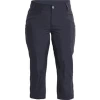 Black women's Dobsom Sanda Pirat trousers, knee-length, with button closure and side pockets.