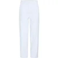 White women's trousers by Ichi Garia, high-waisted, straight-leg design.