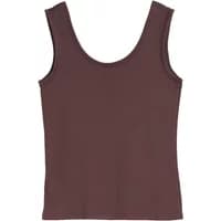 Brown Women's Universal Tank Top by Greenpoint, sleeveless with a scoop neckline.