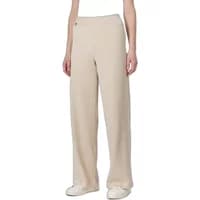 Beige wide-leg trousers by Ragwear, featuring a high waist and relaxed fit, paired with white sneakers.