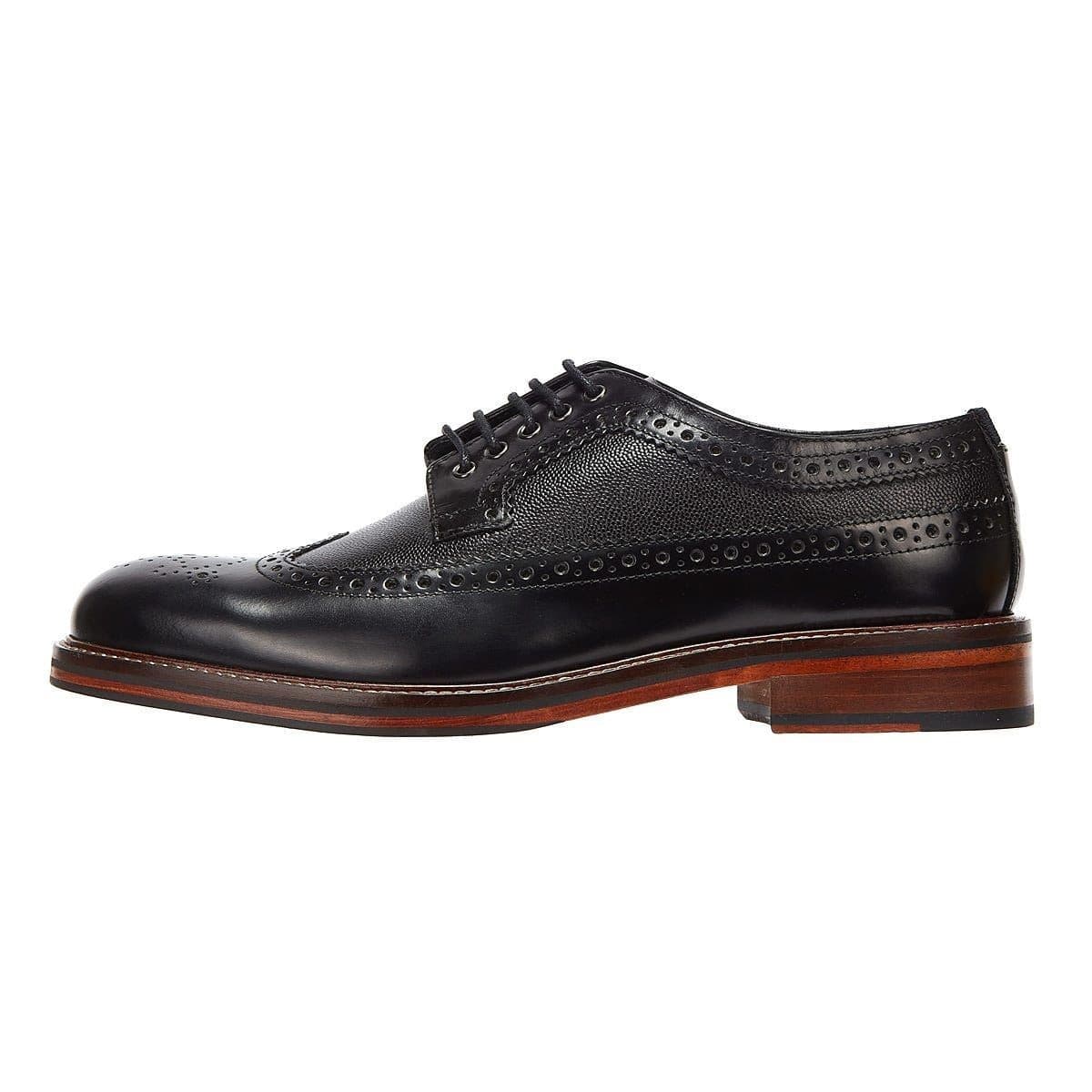 Ben Sherman Archie Brogue Leather Men's Black Lace-Up Shoes - image 5