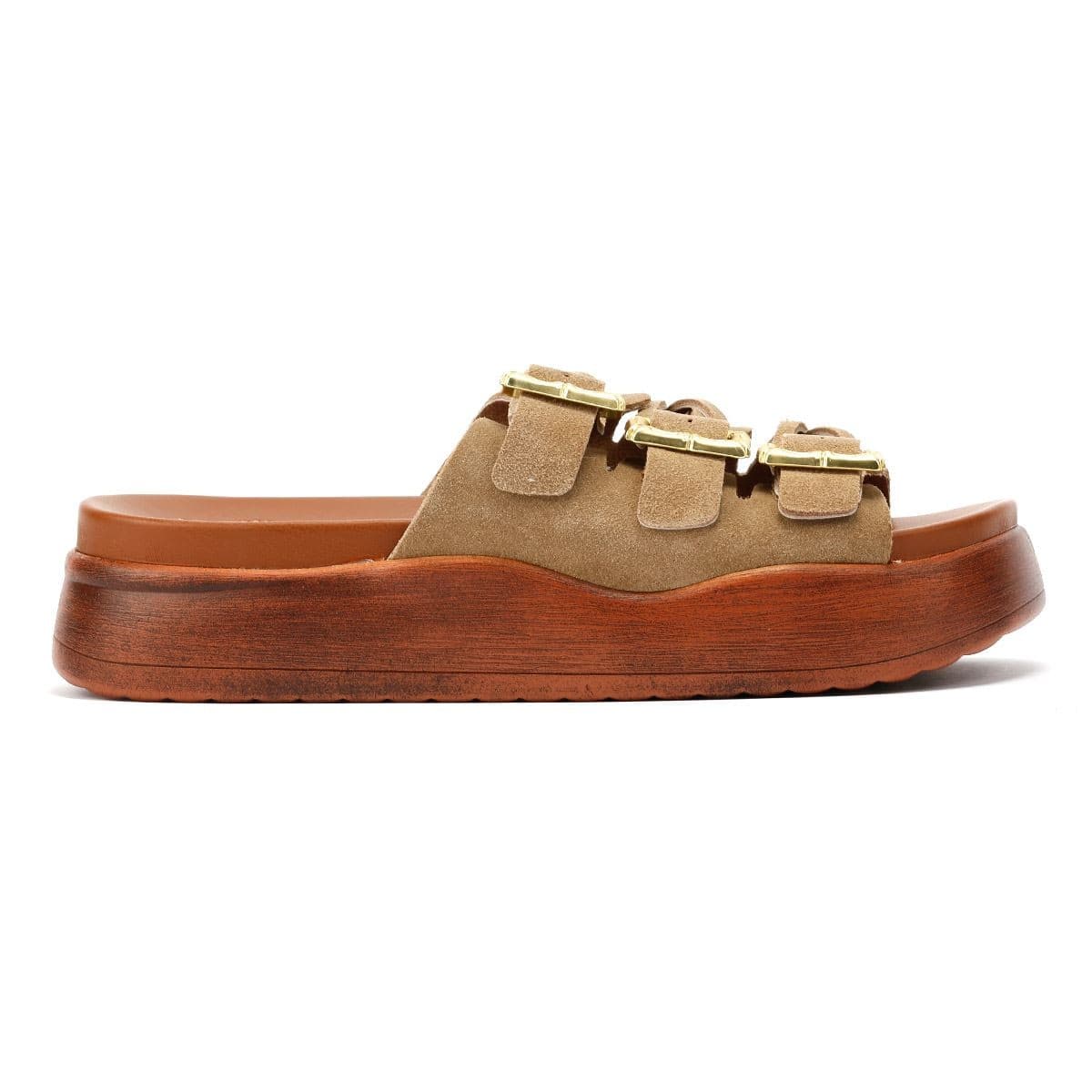 Desert Fleur Gypsum Tennesee Suede Women's Taupe Sandals - image 5