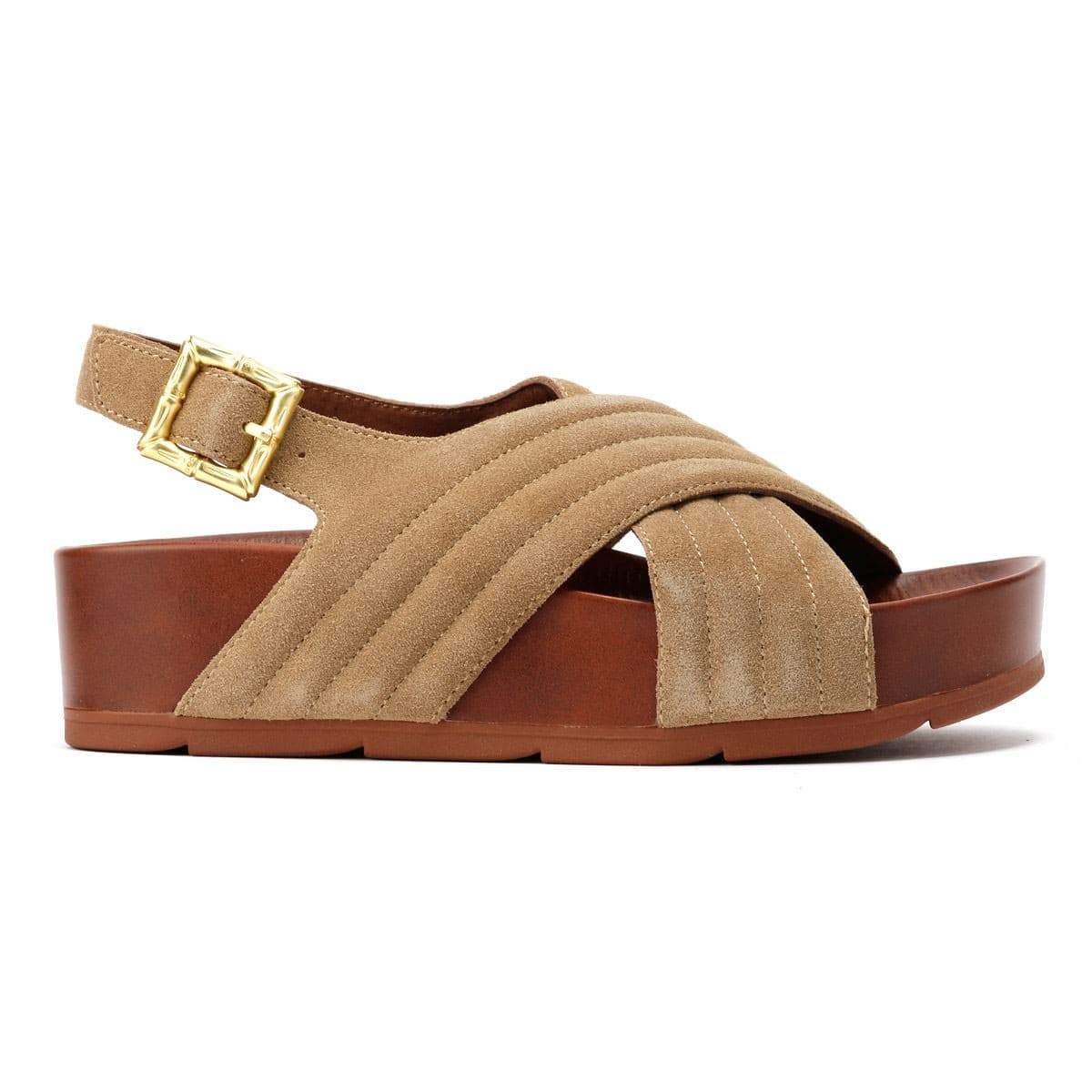 Desert Fleur Sparks Suede Women's Taupe Sandals - image 5