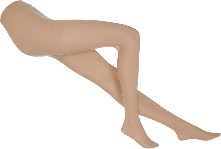 Extra roomy, nude-coloured tights in petite length, 20 denier, featuring a smooth, stretchy material designed for comfort and everyday wear.
