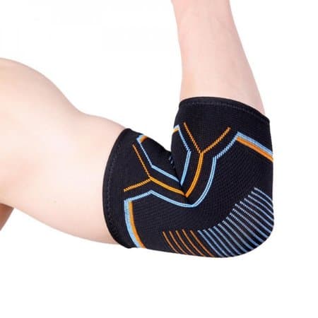 Black Gilbert Rugby Atomic Baselayer Top for men, featuring a fitted design, stretchy material, and vibrant orange and blue detailing along the seams.