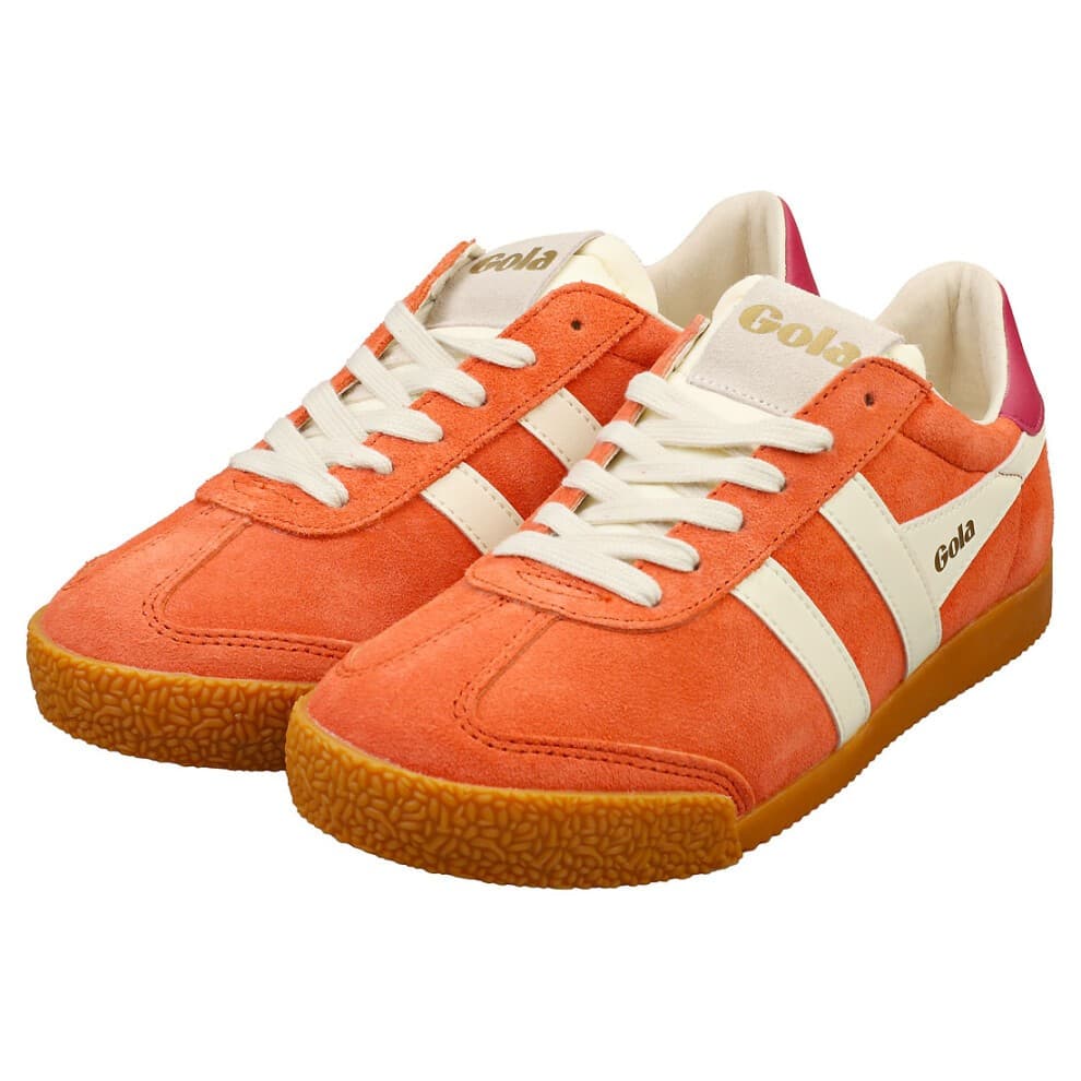Gola Elan Suede Women's Hot Coral/Off White/ Fuchsia Trainers - image 5