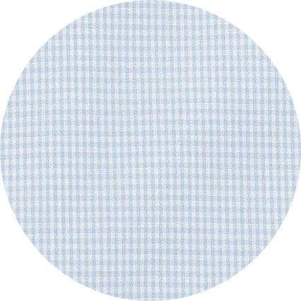 Men's Sky Blue Cotton Gingham Check Slim Fit Winchester Formal Shirt - Double Cuff - Size: 16.5" x Extra Long - 37" - Savile Row Company - image 5