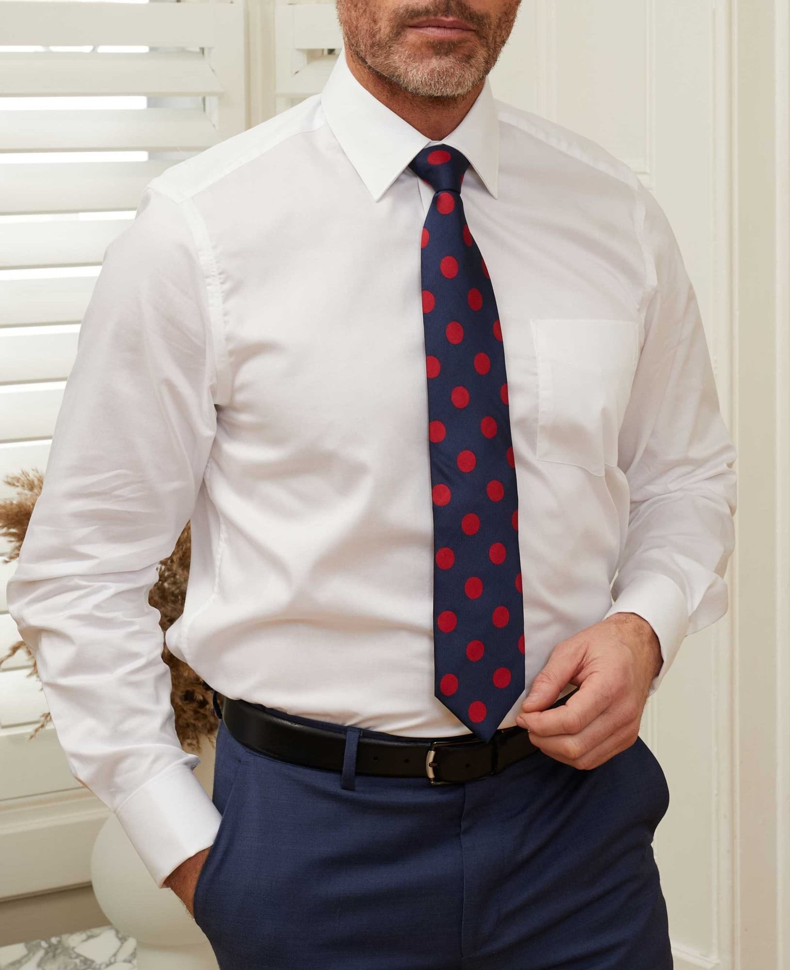 Men's White Twill Classic Fit Shirt - Single or Double Cuff - Size: 18" x Extra Long - 38.5" - Savile Row Company - image 2