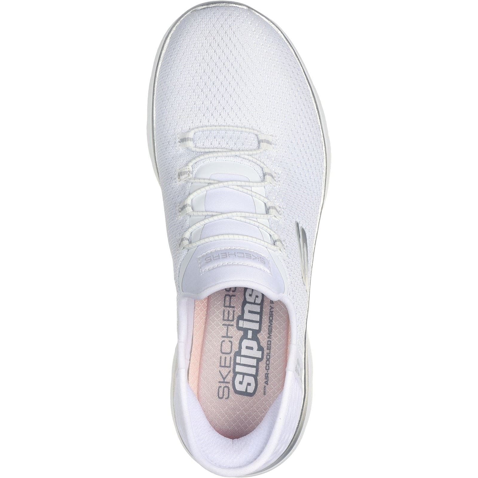 Skechers Summits Diamond Dream Textile Women's White/Silver Trainers - image 3