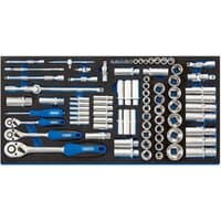 Draper 1/4, 3/8 & 1/2 Inch Socket Set with EVA Insert Tray - image 2