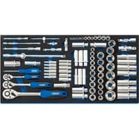 Draper 1/4, 3/8 & 1/2 Inch Socket Set with EVA Insert Tray - image 3