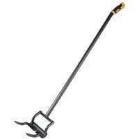 Roughneck 64-644 Pallet Breaker with long black handle, dual pronged head, and yellow-accented grip.
