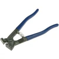 Tile Nippers Vitrex by Bailey, blue handles, black metal jaws, and a spring mechanism for cutting tiles.