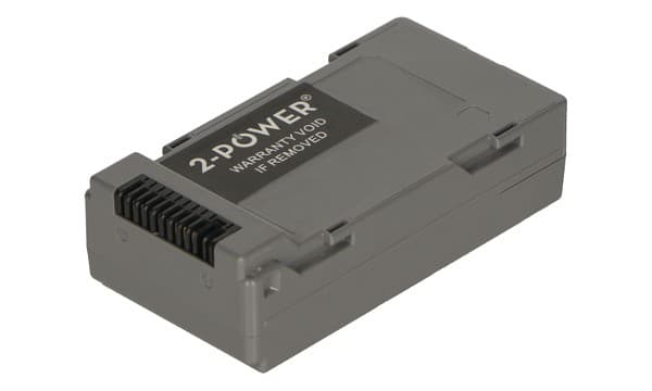 Gray rectangular laptop battery with a black label featuring "2-Power" logo and warning text, designed for compatibility with specific laptop models.