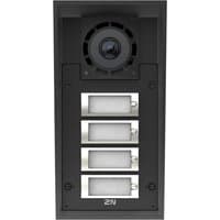 Black 2N 9151304C video intercom system with 5 MP camera and four rectangular buttons.