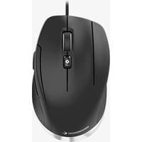 Black 3Dconnexion CadMouse Compact with USB Type-A, three buttons, scroll wheel, and ergonomic right-hand design.
