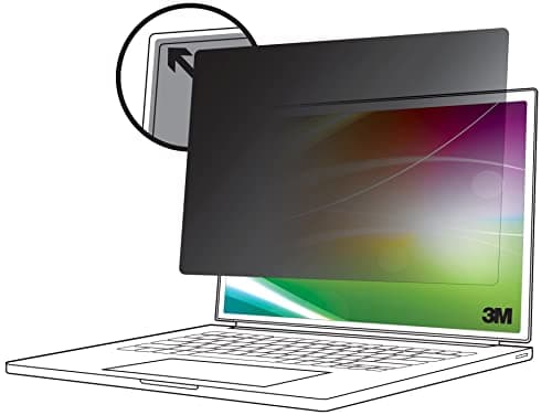 Bright screen privacy filter for a 13.5-inch laptop, featuring a sleek design with a dark tinted surface, designed to protect screen visibility from side angles.