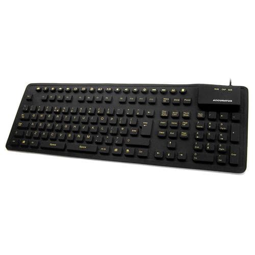 Accuratus WP127 V2 keyboard Industrial USB + PS/2 QWERTY UK English Bl - image 2