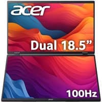 Acer PD193QE dual 18.5" IPS Full HD foldable monitor with vibrant display and 100Hz refresh rate
