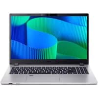 Black Acer TravelMate P2 laptop with 15.6" screen, silver keyboard deck, and slim bezel design.
