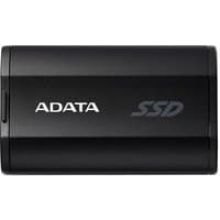 Black ADATA SD810 500 GB USB Type-C SSD with sleek rectangular design and ADATA logo on the front.