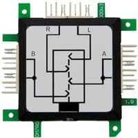 Square black and green ALLNET 118700 resistor with circuit diagram and multiple pins on each side.