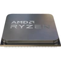 AMD Ryzen 5 5500 processor, sleek silver finish, engraved logo, visible pins on the bottom edge.