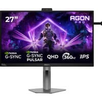 AOC AGON PRO AG276QSG2 monitor, 27" display, 2560x1440 resolution, sleek stand, thin bezels, vibrant gaming graphics.