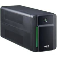 Black APC BVX700LI UPS with green LED indicator, 4 AC outlets, and sleek rectangular design.