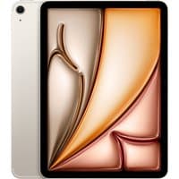 Starlight Apple iPad Air 11-inch, Wi-Fi + Cellular, 512GB, with sleek design and black bezel around the display.