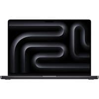 Space Black Apple MacBook Pro 16-inch, sleek design, large display, backlit keyboard, slim bezels, closed lid.